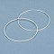 Brass Linking Rings, Long-Lasting Plated, Round Ring, 925 Sterling Silver Plated, 40x1mm, Inner Diameter: 38mm