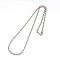 Tarnish Resistant Fashionable 304 Stainless Steel Rope Chain Necklace Making, with Lobster Claw Clasps, Stainless Steel Color, 21.5 inch~24 inch(54.6~60.9cm)x3mm
