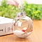 Transparent Plastic Fillable Ball Pendants Decorations, with Rattan inside, Christmas Tree Hanging Ornament, Clear, 60mm