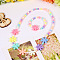 Plastic Beaded Necklaces & Beaded Bracelets, Kid Jewelry Sets, Colorful, Flower, 450mm & 140mm