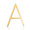 201 Stainless Steel Links connectors, Letter, Golden, Letter.A, 37x28x1mm, Hole: 1mm