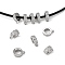 Brass Micro Pave Cubic Zirconia Tube Bails, Loop Bails, Clear, Bail Beads, Ring, Platinum, 10x7.5x3mm, Hole: 1mm, 5mm inner diameter