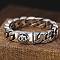 Tibetan Style Alloy Cuban Link Chain Bracelet with Skull Clasp, Antique Silver, 8-5/8 inch(22cm)