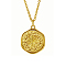 Star Stainless Steel Pendant Necklace with Cable Chains, Real 18K Gold Plated, 17.72 inch(45cm)