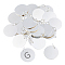 60Pcs Brass Pendants, Flat Round, Silver, 15x0.5mm