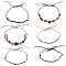6Pcs 6 Styles Ethnic Style Imitation Leather Adjustable Hat Band, for Cowboy Hat, Bend Brim Fedora Hat, Straw Hat Decoration, Mixed Color, 1280~1370x3.8~40x3~10mm, 1pc/style