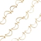 Brass Hollow Moon Link Chains, Cadmium Free & Nickel Free & Lead Free, Unwelded, with Spool, Real 18K Gold Plated, 10x6x1mm