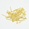 Brass Eye Pin, Cadmium Free & Lead Free, Golden, about 1.8cm long, 0.7mm thick, hole: about 2mm, about 800pcs/50g