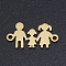 201 Stainless Steel Links connectors, Human, Family, Golden, 10x19x1mm, Hole: 1.4mm