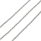Tarnish Resistant 304 Stainless Steel Cable Chain, Unwelded, with Spool, Stainless Steel Color, 1.5x1x0.2mm, about 328.08 Feet(100m)/Roll