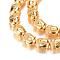 Electroplate Non-magnetic Synthetic Hematite Bead Strands, Buddha, Golden Plated, 10x9x7mm, Hole: 1mm, about 40pcs/strand, 15.7 inch