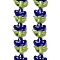 Handmade Lampwork Beads Strands, Tulip, Dark Blue, 21.5~22.5x18~18.5x7mm, Hole: 1.5mm, about 20pcs/strand, 16.14''(41cm)