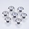 201 Stainless Steel Beads, with Plastic, Slider Beads, Rondelle, Stainless Steel Color, 8x3.5mm, Hole: 2.5mm