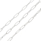 Tarnish Resistant 304 Stainless Steel Paperclip Chains, Soldered, with Spool, Stainless Steel Color, 66x61mm, 12x4x1mm, about 32.8 Feet(10m)/roll