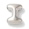 Brass Pendants, Long-Lasting Plated, Platinum, Letter I, 10x7.5x3.5mm, Hole: 1.2mm