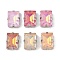 Brass Glass Rhinestone Sew on Rhinestones, Faceted, Rectangle, Platinum, 15x11x6.5mm, Hole: 1mm