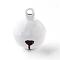 Brass Bell Pendants, White, 17.5x14mm, Hole: 2mm