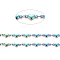 304 Stainless Steel Heart Link Chains, Unwelded, with Spool, Rainbow Color, 4.5x10x1.5mm, about 32.8 Feet(10m)/roll
