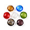Handmade Silver Foil Glass Beads, Flat Round, Mixed Color, 19~21x10~12mm, Hole: 1~2mm
