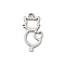 201 Stainless Steel Pendants, Cat Shape Charms, Stainless Steel Color, 17.5x9x1mm, Hole: 1.4mm