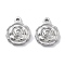 Anti-Tarnish 304 Stainless Steel Pendants, Rose Charm, Stainless Steel Color, 16.5x14x3mm, Hole: 1.6mm