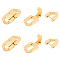 UNICRAFTALE 4 Sets Stainless Steel Fold Over Clasps Oval Jewelry Extender Foldover Extension Clasp Set Golden Extension Clasp 19mm Metal Foldover Clasps for Bracelet Jewelry Making