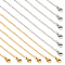 NBEADS 20 Pcs 2 Colors Stainless Steel Necklace Chains, 23.6 inch Long Necklace Chains 2mm Thin Necklace Link Cable Chain with Lobster Clasps for Necklace Making Bracelet Extension