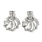 Brass Pendants, Cadmium Free & Lead Free, Flower, Platinum, 31x25x4mm, Hole: 5x2mm