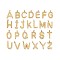 26Pcs 304 Stainless Steel Charms, Real 14K Gold Plated, Letter A~Z, 13~15.5x5.5~12.5x3mm, Hole: 1.5~2mm