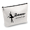 12# Cotton-polyester Bag, Stroage Bag, Rectangle, Dancer Pattern, 18x25cm