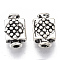 Tibetan Style Alloy Beads, Cadmium Free & Lead Free, Rectangle with Rhombus, Antique Silver, 9.5x6x4mm, Hole: 1.4mm, about 1035pcs/1000g