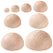 8Pcs 8 Styles Wood Cabochons, Half Round, Navajo White, 20~90x10~44mm, 1pc/style