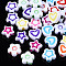 Opaque White Acrylic Beads, Craft Style, Mixed Shapes, Mixed Color, 8.5x9x4mm, Hole: 1.8mm