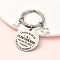 Alloy & 304 Stainless Steel Keychain, with Alloy Findings, Stainless Steel Color, Star, 6.2cm, Pendant: 11~30mm