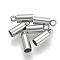 Tarnish Resistant 201 Stainless Steel Cord Ends, End Caps, Column, Stainless Steel Color, 7x2mm, Hole: 1mm, Inner Diameter: 1mm