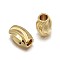 Brass Beads, Cadmium Free & Nickel Free & Lead Free, Twist Pattern Oval, Golden, 6x4mm, Hole: 2mm