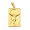 Ion Plating(IP) 304 Stainless Steel Religion Pendants, Rectangle with Jesus Charms, Golden, 41.5x23.5x5mm, Hole: 9x4mm