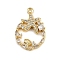 Summer Brass Micro Pave Clear Cubic Zirconia Sea Animal Connector Charms, Long-Lasting Plated, Cadmium Free & Lead Free, Rack Plating, Golden, Starfish, 22x15.5x3mm, Hole: 1.2mm and 1.6mm