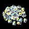 Electroplate Glass Beads, Half Plated, AB Color Plated, Bear, Clear, 9.5x8.5x4mm, Hole: 1.2mm