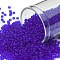 TOHO Round Seed Beads, Japanese Seed Beads, (8F) Transparent Frost Dark Sapphire, 11/0, 2.2mm, Hole: 0.8mm, about 1110pcs/10g