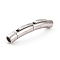 Non-Tarnish 304 Stainless Steel Bayonet Clasps, Tube, Stainless Steel Color, 41x7x6mm, Hole: 4mm