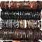 PU Leather Cord Bracelets for Men Women, Mixed Color, 7-1/8~10-1/4 inch(18~26cm)