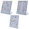PH PandaHall 3 Style Jewelry Holder 60 Holes Earring Display Stands 50 Slot Velvet Ring Insert Display Trays 12 Hooks Necklaces Organizer Trays Ear Stud Stand Display Organizer for Selling Organizing
