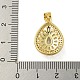 Подвески из кубического циркония с покрытием из латуни KK-U029-28G-07-3