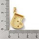 Рождественские латунные подвески с микропаве из фианита KK-H468-02B-03G-3