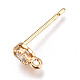 Латунные серьги-гвоздики из циркония KK-F728-59G-NF-2