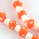 Гриб ручной Lampwork бисер пряди LAMP-R116-15-2
