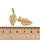 Подвески из латуни с покрытием из прозрачного кубического циркония KK-L236-04D-G-3