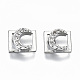 Латунные микро проложить четкие кубического циркония кабошоны KK-S061-50P-NR-1