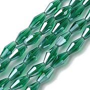 Прозрачные стеклянные бусины гальваническим пряди GLAA-K064-05A-PL01
